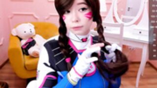 arikajoy flashing breasts dva cosplay