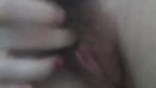 Emerald masturbating in the bathroom