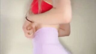 Mira showing off her leggings