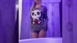 Striptease in here Bathroom Part 1