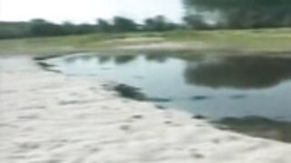 Lea Threesome On The Beach