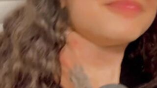 Danikit happily choked