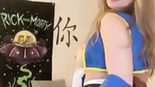 Sava Schultz claps her tiddies n’ ass