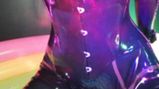 gothstripper in black latex catsuit 4128685105