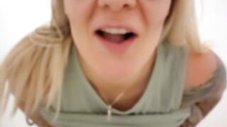 Braless in the thrift store (nips rock hard)