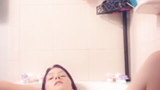 Masturbation in tub