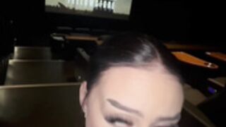 auhneesh nicole sucking BBC in movie theater