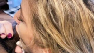 Skye Evans    BG BJ in kitchen