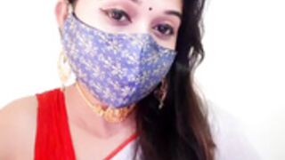 neha664 Shows Face With Mask And Armpits