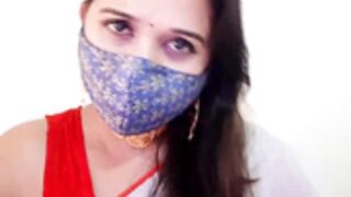 neha664 Shows Face With Mask And Armpits