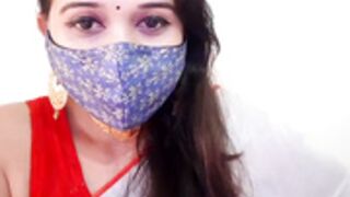 neha664 Shows Face With Mask And Armpits