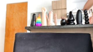 Pleasuremyass dildo and cucumber ass fuck