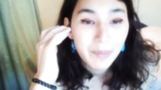 Twinky slut Sarai aka Jaeyun Schwartz lazily jerking of