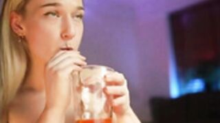 Nudie Squats In Her Living Room