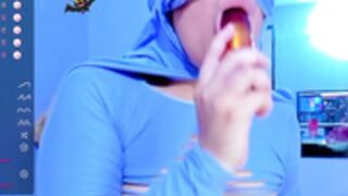 sadira_bashar Hijab Girl Deepthroat Dildo