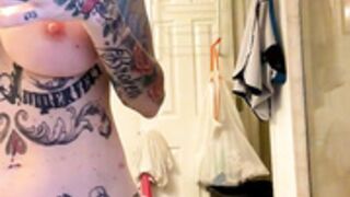Kandie Angel Showering, and shaving