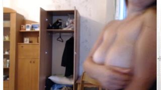 Littlefairy1 sucks her tits