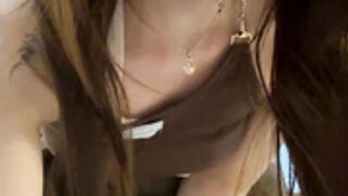 Jessical Teasing In A Public Washroom