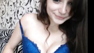 Princessa777 blue bra orgasm