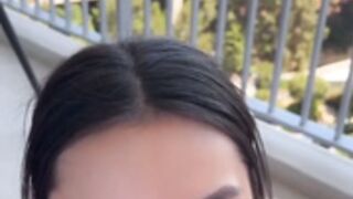 Caryn outdoor blowjob