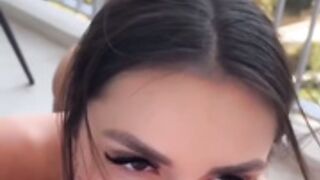 Caryn outdoor blowjob