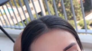 Caryn outdoor blowjob