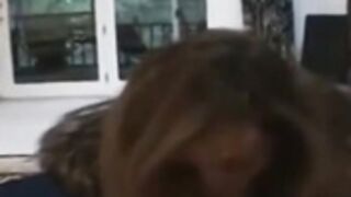 Silver fox fur coat THICK blowjob