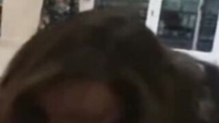 Silver fox fur coat THICK blowjob