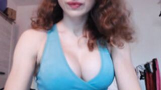 Unkown girl flexing muscles