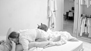 Leora is fucked in the mouth by Paul and rubs his balls