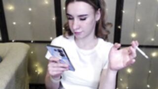 Lavinell drunk smoking after cumshow