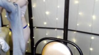 Lavinell changing clothes after private