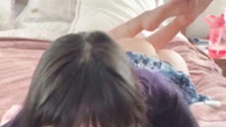 Leng big tittie asian sucking and fucking
