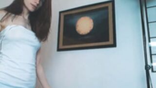 Ivilane - Teasing in White Dress - NonNude