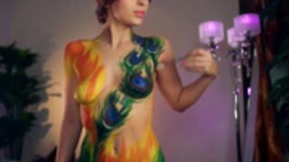 artmosphera girl body self painting erotic dance
