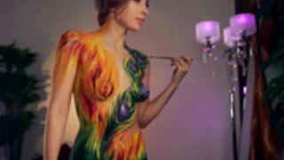 artmosphera girl body self painting erotic dance
