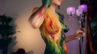 artmosphera girl body self painting erotic dance