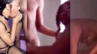 three ebony thots