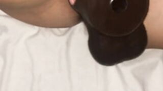 Hotwife with Huge BBC Dildo and wedding ring