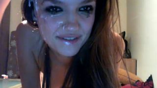 su facial cum on hair sticky cum