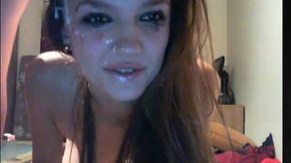 su facial cum on hair sticky cum