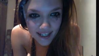 su facial cum on hair sticky cum
