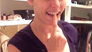 Le_Lea fingers in closet