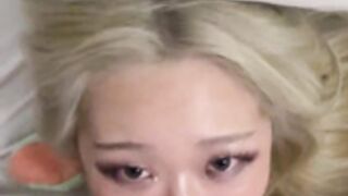 Blonde Submissive Asian facefuck