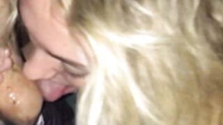 Blonde Girl Self Foot Cleaning