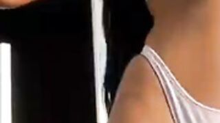 Brunette twerking