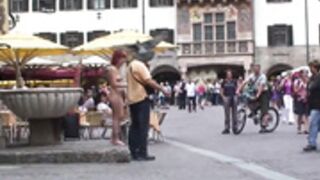 nude in public italian girl Maria Vittoria from Genova