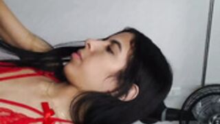 Veronica Mendez creme and cum dildo