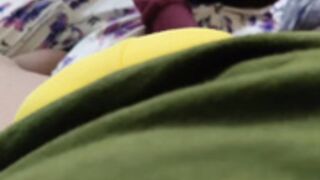 Indian bongonari blowing her bull