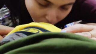 Indian bongonari blowing her bull